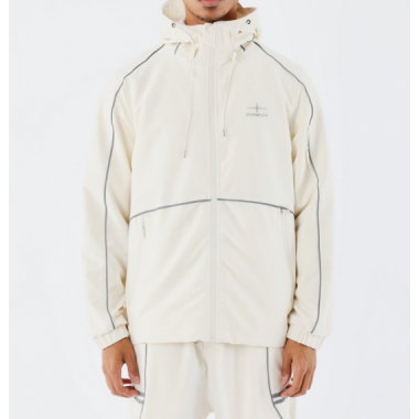 Sudadera ProjectXParis crema cremallera