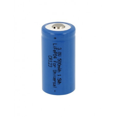 NIMO Bateria Recargable Mod RCR123A BAT-826 3V, 500 Mah LI-ION Compatible Para Canon, Kodak CR123