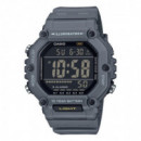 CASIO AE-1600H-8BV Reloj Deportivo Digital – Resistente Al Agua 100M, Batería 10 Años, 5 Alarmas