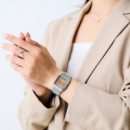 CASIO AQ-230A-4A Reloj Vintage Combinado – Analógico/digital, Acero Inoxidable, Esfera Cobre