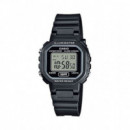 CASIO LA-20WH-1A Reloj Digital Deportivo para Mujer – Negro, Compacto y Resistente Al Agua