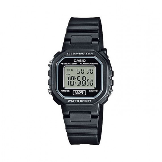 CASIO LA-20WH-1A Reloj Digital Deportivo para Mujer – Negro, Compacto y Resistente Al Agua