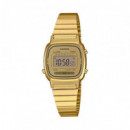 CASIO LA670WEGA-9 Reloj Vintage Digital Dorado – Estilo Retro con Cronómetro y Alarma