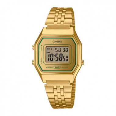 Reloj Casio LA680WEGV-9A Unisex Digital Vintage con Correa de Acero Inoxidable Dorada