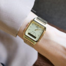 CASIO AQ-230GA-9D Reloj Retro Dorado – Doble Pantalla Análogo/digital, Estilo Clásico Vintage