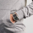 CASIO DBC-32D-1A Reloj Calculadora Vintage – Data Bank, Multilingüe, Acero Inoxidable, Batería 10 Años