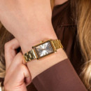 CASIO LTP-1234PG-7A Reloj de Mujer Dorado – Caja Rectangular, Correa de Acero Inoxidable, Estilo Clásico, Wr