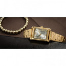 CASIO LTP-1234PG-7A Reloj de Mujer Dorado – Caja Rectangular, Correa de Acero Inoxidable, Estilo Clásico, Wr
