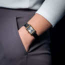 CASIO LTP-1234PGL-7A2 Reloj Elegante de Mujer – Caja Rectangular Dorada, Correa de Cuero Negro, Wr