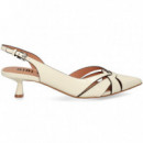 sin Talon Cortes Charol Blanco  BIBI LOU