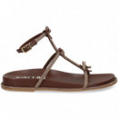 Sandalia Strass con 3 Lazos Marron  BIBI LOU