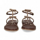 Sandalia Strass con 3 Lazos Marron  BIBI LOU