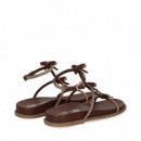 Sandalia Strass con 3 Lazos Marron  BIBI LOU