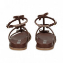 Sandalia Strass con 3 Lazos Marron  BIBI LOU