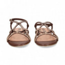 Sandalia Strass Entrelazada Marron  BIBI LOU
