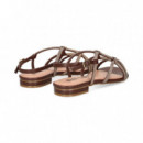 Sandalia Strass Entrelazada Marron  BIBI LOU