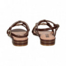 Sandalia Strass Entrelazada Marron  BIBI LOU