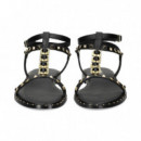 Sandalia Bebe Gilda Tachas Negro  BIBI LOU