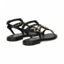 Sandalia Bebe Gilda Tachas Negro  BIBI LOU