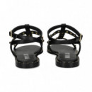 Sandalia Bebe Gilda Tachas Negro  BIBI LOU