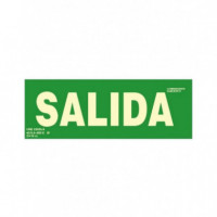 CARTEL PVC VERDE SALIDA LUMINISCENTE