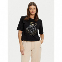 Rhinestone Bear Boxy Jet Black A996  GUESS