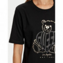 Rhinestone Bear Boxy Jet Black A996  GUESS