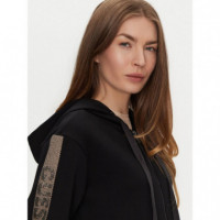 Hooded Scuba Sweatsh Jet Black A996  GUESS