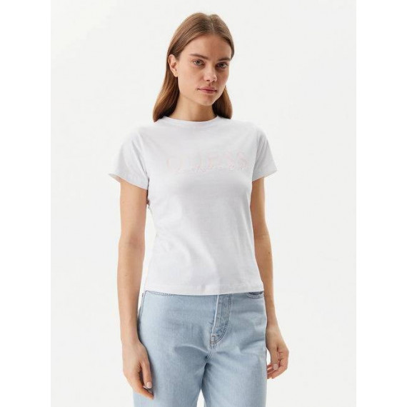 Kamelie Cn T-shirt Pure White  GUESS