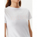 Kamelie Cn T-shirt Pure White  GUESS