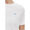 Reg Contrast Flag Ss Tee Th Optic White  TOMMY HILFIGER