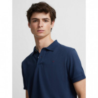 Polo Clasico Liso Azul Marino  SILBON