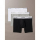 Boxer Brief 3PK Grey Heather/white/black  CALVIN KLEIN