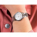 CASIO LTP-1302PD-7B Reloj Clásico de Mujer – Acero Inoxidable, Esfera Blanca, WR50M