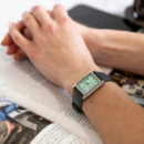 CASIO LTP-B165L-2B Reloj Vintage para Mujer – Esfera Verde Menta con Números Romanos y Correa de Cuero