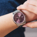 CASIO MTP-1302PD-6AV Reloj Analógico para Hombre con Esfera Violeta y Correa de Acero Inoxidable – Wr 50M y Calendario