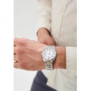 CASIO MTP-1302PD-7B Reloj de Hombre Clásico con Esfera Blanca y Correa de Acero Inoxidable – Wr 50M y Calendario