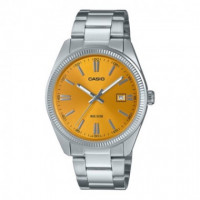 CASIO MTP-1302PD-9AV Reloj Clásico de Hombre con Esfera Dorada y Correa de Acero Inoxidable – Wr 50M y Calendario