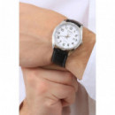 CASIO MTP-1302PL-7B Reloj Clásico de Hombre con Correa de Piel Negra – Esfera Blanca, Calendario, Wr 50M