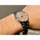 CASIO MTP-1302PE-4AV Reloj Analógico para Hombre - Esfera Rosa, Acero Inoxidable, Calendario y Wr 50M