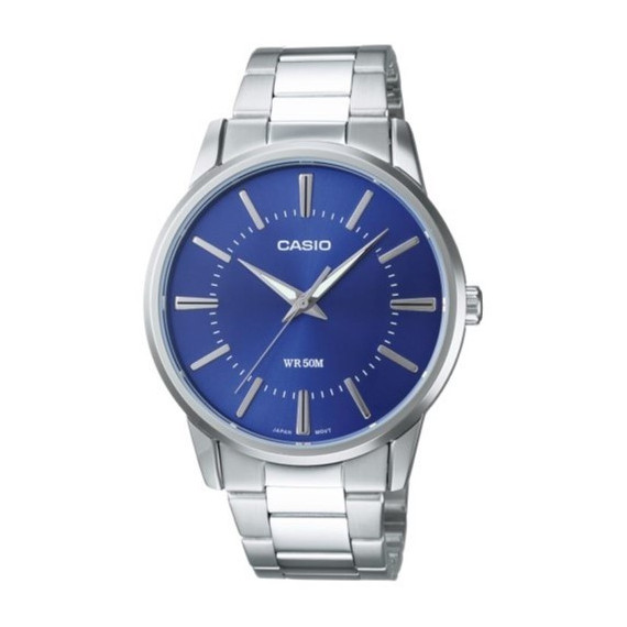 CASIO MTP-1303PD-2AV Reloj Analógico para Hombre - Esfera Azul, Diseño Clásico, Acero Inoxidable y Wr 50M