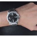 CASIO MTP-1314PD-1A Reloj Analógico para Hombre - Esfera Negra, Acero Inoxidable, Calendario y Wr 50M