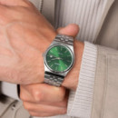 CASIO MTP-B145D-3A Reloj Analógico para Hombre - Esfera Verde, Diseño Retro Moderno, Acero Inoxidable y Wr 50M