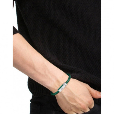 PULSERA CUERO VERDE