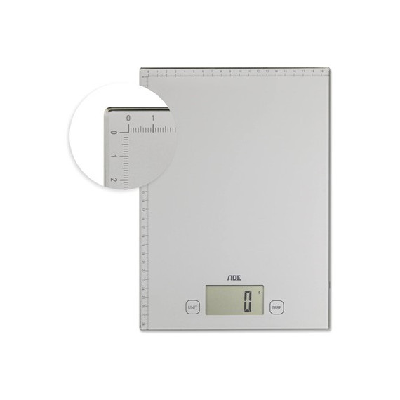 Ade Bascula Digital KE1700 Bridget para Pesar Cartas,paquetes y Bultos 20KG Cristal Gris  LALO