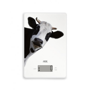 Ade Bascula Digital de Cocina Dual KE2402 Inka hasta 5KG Blancadiseño Vaca  LALO