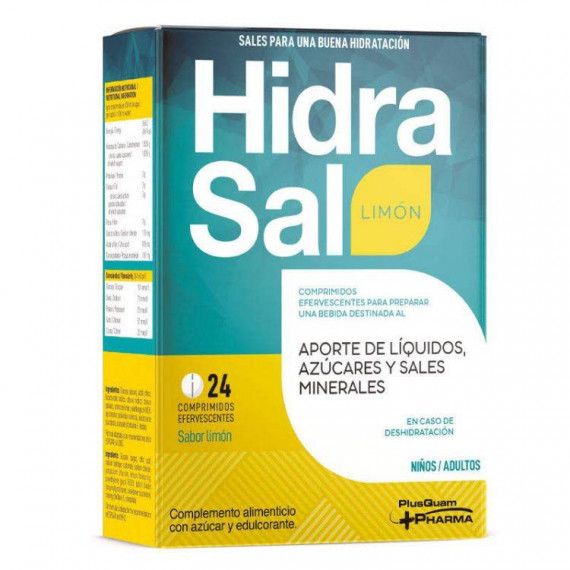Hidrasal 24 Comp Efervescentes Sabor Limon  PLUSQUAM PHARMA