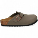 Zueco Birkibuc Gris   BIRKENSTOCK