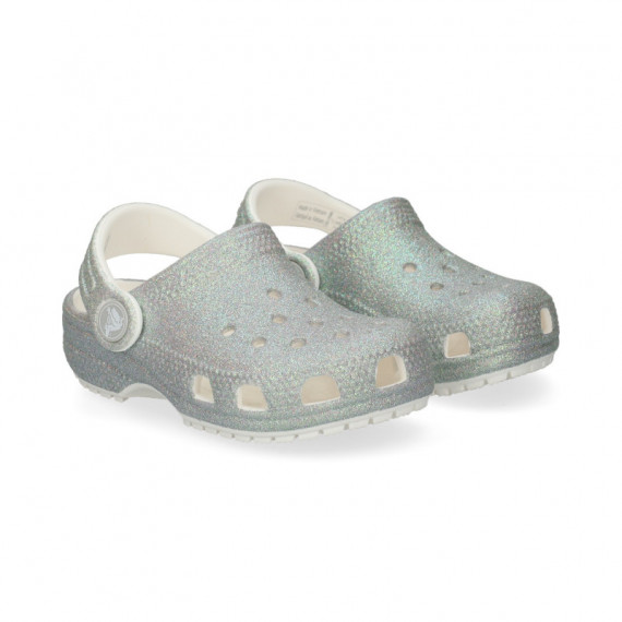 Zueco Glitter Blanco  CROCS