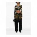 Camisetas Manga Larga Co Tape Lycra Print  VERSACE